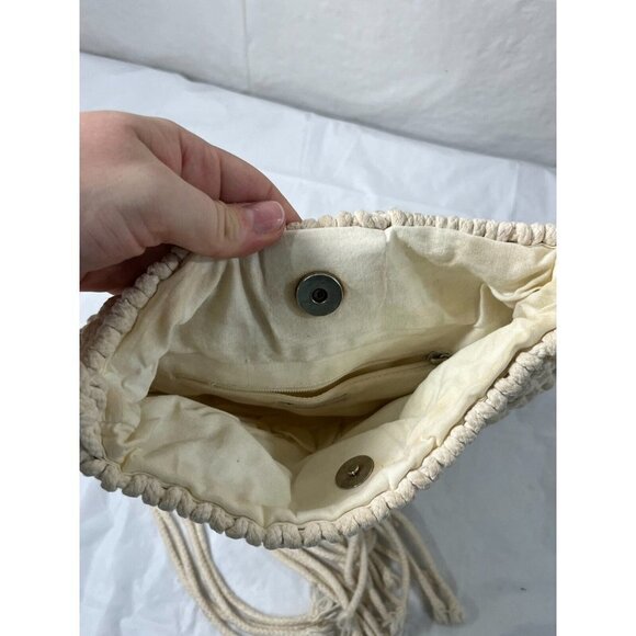 Ecote Boho Macrame Crossbody Bag - Picture 6 of 13